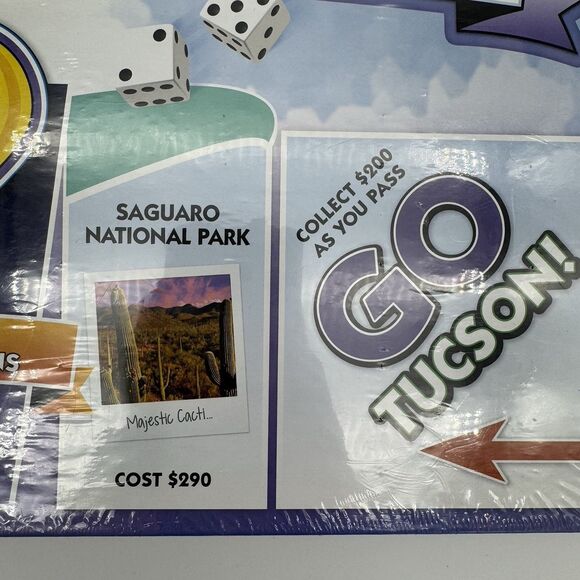 Tucson Board Game Tombstone Wildcats U OF A Arizona Monopoly Tucson Opoly Sealed - Picture 6 of 7